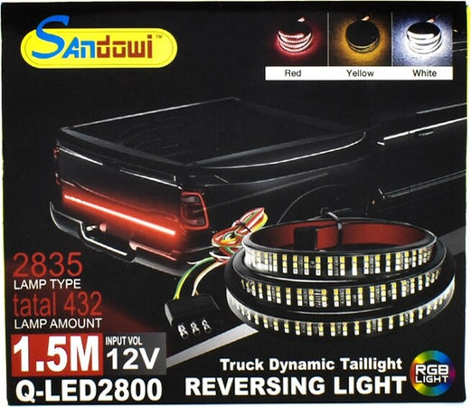 Striscia Led Autoadesiva Illuminazione Rossa Gialla Bianca 1.5mt Auto Q-led2800 Illuminazione/Strisce LED Trade Shop italia - Napoli, Commerciovirtuoso.it