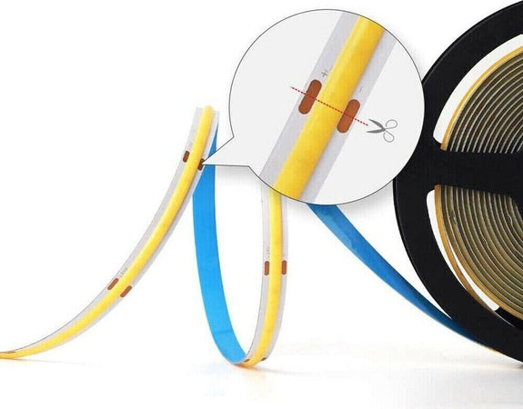 Striscia-Led-Cob-Luce-Bianca-Bobina-50-Metri-24-V-Strip-Smd-600-Watt-6500k-Universo