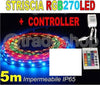 Striscia LED COLORATA RGB 5M SMD5050 IMPERMEABILE CON ALIMENTATORE E TELECOMANDO Illuminazione/Strisce LED Trade Shop italia - Napoli, Commerciovirtuoso.it