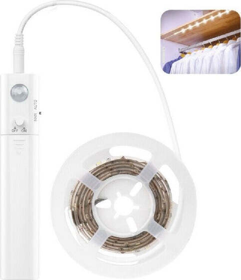 Striscia-Led-Con-Sensore-Di-Movimento-1-Metro-4000k-2,4w-Per-Cassetti-Armadi