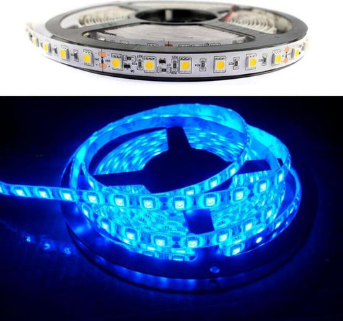 Striscia-Led-Luce-Blu-5050-Smd-Strip-5mt-Illuminazione-Auto-Casa-Bar-Negozio-Each