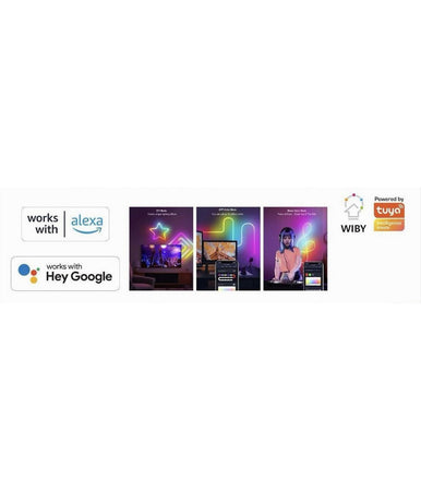 Striscia Led Neon Flex Rgb Intelligente 5metri 36w Wifi App Ls-wifitd-rgbic-neon