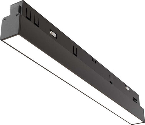 Striscia-Led-Per-Binario-Moderno-Basic-Alluminio-Nero-Luce-12W-Dimmerabile