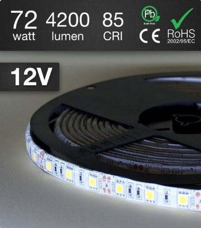 Striscia Led Resistente All'acqua 5metri 72w Smd5050 Bianco Caldo 300 Led Aipiy Illuminazione/Strisce LED Trade Shop italia - Napoli, Commerciovirtuoso.it