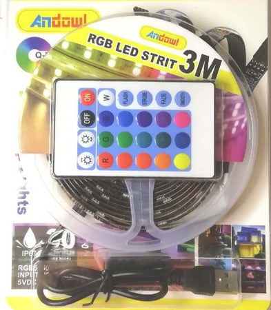 Striscia Led Rgb Usb 3 Metri Con Telecomando Q-dt30 5050 5v Ip67 Impermeabile Illuminazione/Strisce LED Trade Shop italia - Napoli, Commerciovirtuoso.it