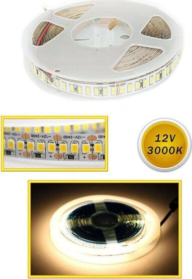 Striscia-Led-Smd-2835-Strip-5-Mt-Bobina-Luce-Naturale-Calda-Fredda-2835-12v