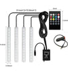 Striscia Per Auto 48 Led Rgb 4 Barre 8 Colori Modalità Musica Con Telecomando