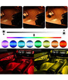 Striscia Per Auto 48 Led Rgb 4 Barre 8 Colori Modalità Musica Con Telecomando