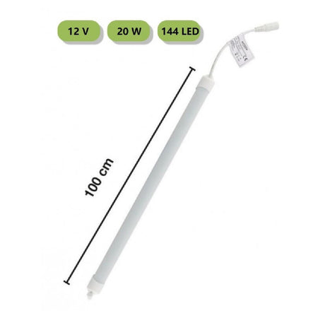 Striscia Rigida Barra Led Profilo Alluminio 1mt Luce 3000k 4000k 6500k 3014-12v-1o