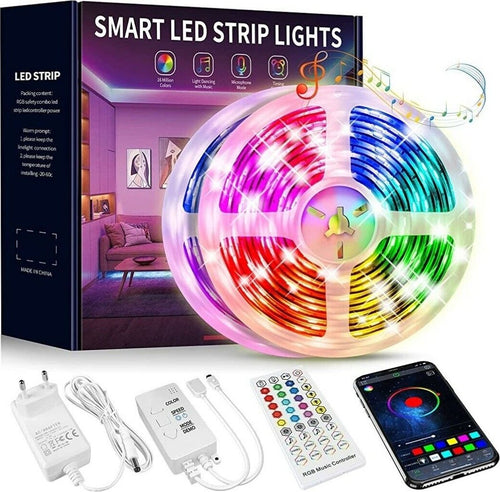 Striscia WIFI LED Smart 15 Metri WIFI 5050 RGB SMD Strip LED con telecomando e controllo tramite APP