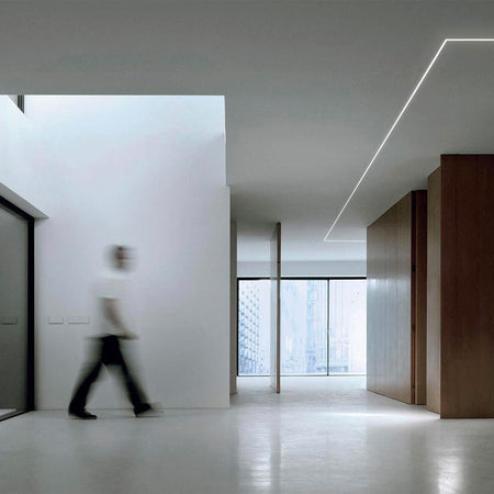 *STOCK* Angolo a "T" per Striscia In Gesso Ceramico ad incasso predisp. LED 90x150x205mm