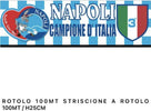 Striscione Bandierone Calcio Napoli Festa Terzo Scudetto Bianco Azzurro 100 Mt Sport e tempo libero/Fan Shop/Calcio/Bandiere e gagliardetti Trade Shop italia - Napoli, Commerciovirtuoso.it