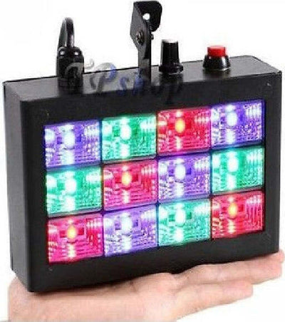STROBO 12 LED LUCE RGB PROIETTORE FARO EFFETTO DJ CONTROLLO MUSICALE REGOLABILE Strumenti Musicali/Sonorizzazione e palcoscenico/Illuminazione/Stroboscopi Trade Shop italia - Napoli, Commerciovirtuoso.it