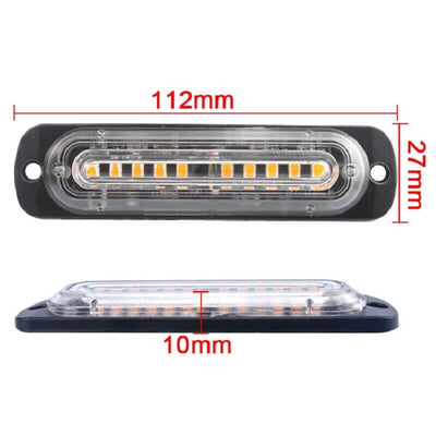 strobo Lampeggiante BLU 10 Led 18W Ambulanza Polizia Vigili Del Fuoco Soccorso