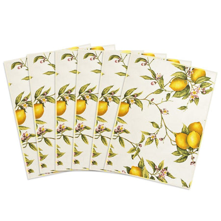 Set 6 Strofinacci LIMONI SORRENTO By Maestri Cotonieri