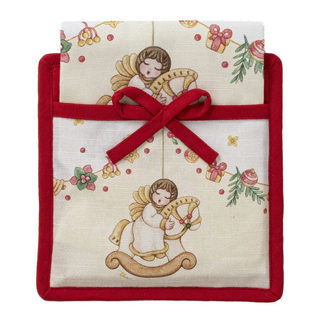 THUN® Confezione Regalo Presina e Strofinaccio Natale Standard Garland Vanilla 2411S12