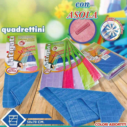 Strofinaccio Panno Microfibra Quadri Con Asola Pulizia Lavaggio Pavimento 50x70 Casa e cucina/Tessili per la casa/Tessili da cucina/Strofinacci Trade Shop italia - Napoli, Commerciovirtuoso.it