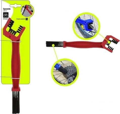 Strumento-Doppia-Spazzola-Pulizia-Pulire-Catena-Bici-Bicicletta-Spazzole-Xc-2525