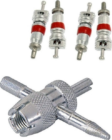 Set 7 Pezzi Attrezzi Per Valvole Pneumatici | Per Auto E Moto | Smontavalvole E Chiavi | TR414 - Foto 10