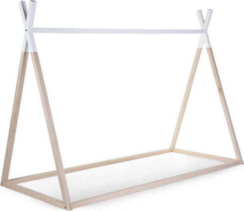 Struttura Hippy Childhome 90x200 Montessori bianco/legno Casa e cucina/Arredamento/Cameretta bambini/Lettini per neonati e bambini/Lettini con sbarre La Casa Del Bebè - Napoli, Commerciovirtuoso.it