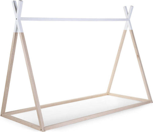 Struttura Hippy Childhome 90x200 Montessori bianco/legno Casa e cucina/Arredamento/Cameretta bambini/Lettini per neonati e bambini/Lettini con sbarre La Casa Del Bebè - Napoli, Commerciovirtuoso.it