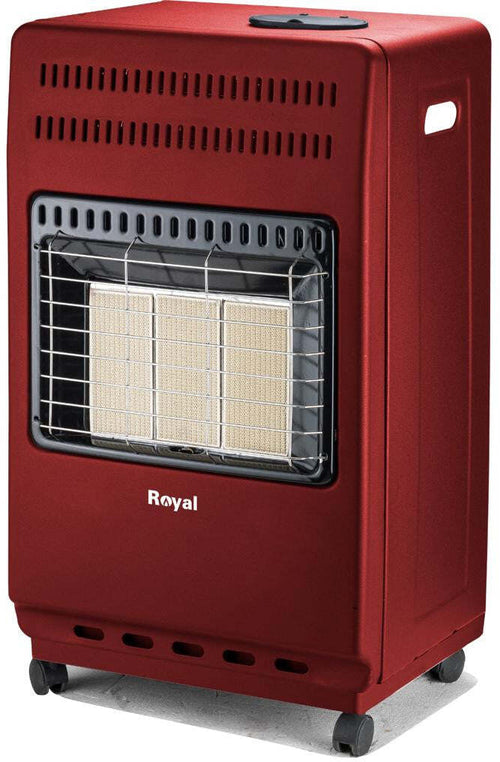 Stufa a gas GPL ad infrarossi 4,2 Kw con ruote e sistema di sicurezza e kit Incluso ITA ECM Rosso