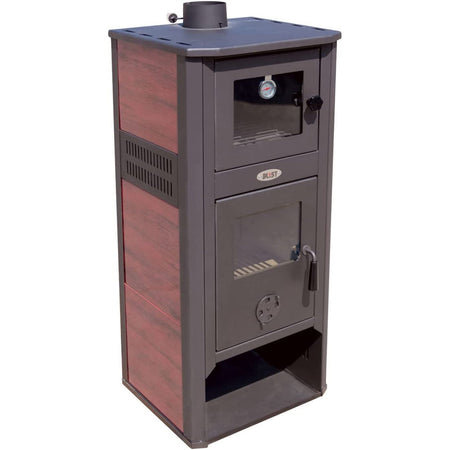 Stufa a legna "Ambassador" 13 kw con forno in acciaio verniciato h 116 cm