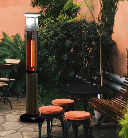 Lampada radiante Patio con telecomando e luce a Led stufa da esterno per bar e ristoranti 2700 W