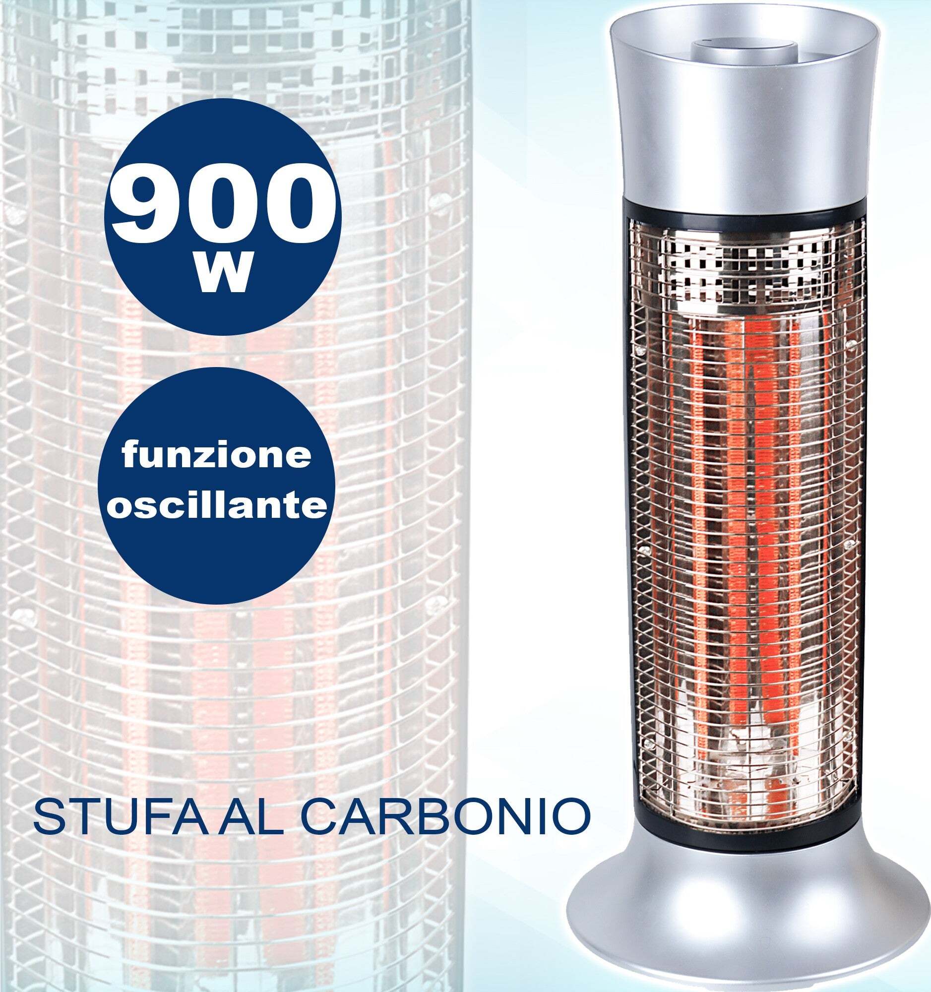 Stufa A Carbonio Infrarossi 900W Ardes - Riscaldatore Ambiente Bianco, 30 M³ - Foto 10