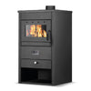 Stufa a legna Rea in acciaio verniciato 18 kw caminetto h 98 cm Made in Italy