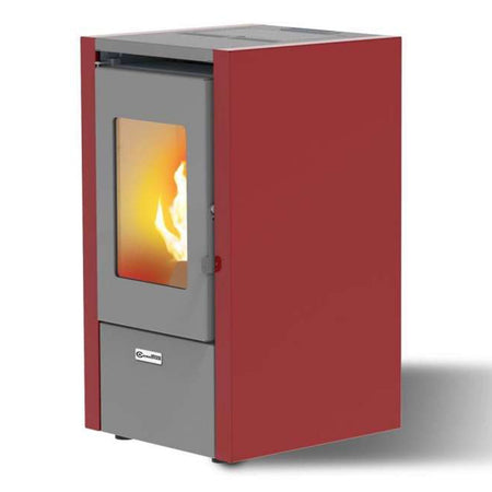 Stufa a pellet 6 kw ventilata "Petit" per ambienti moderni h 77 cm