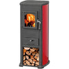 Stufa a legna Karma 7 kW in acciaio verniciato caminetto h 89 cm