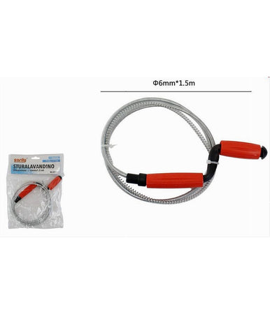 Sturalavandino Molla Sturatubi Scarichi Spirale Disintasare Tubi ø6mmx1.5mt 59942