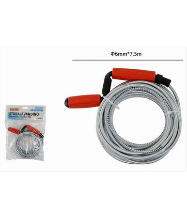 Sturalavandino Molla Sturatubi Scarichi Spirale Disintasare Tubi ø6mmx7.5mt 59945