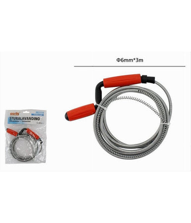 Sturalavandino Molla Sturatubi Scarichi Spirale Per Disintasare Tubi 3 Mt 59943