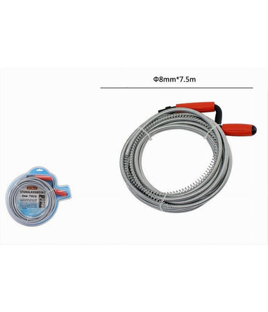 Sturalavandino Molla Sturatubi Scarichi Spirale Per Disintasare Tubi 7.5mt 59949