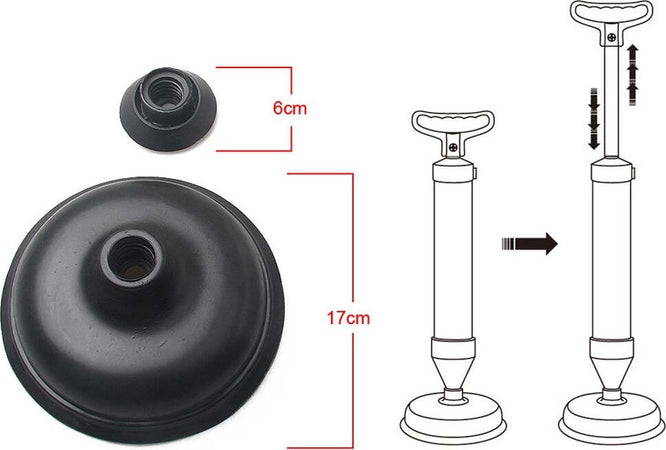 STURALAVANDINO SCARICHI E WC A POMPA MANUALE STURATUBI A PRESSIONE DRAIN BUSTER Fai da te/Tubature grezze/Attrezzature per pozzi neri/Stantuffi Trade Shop italia - Napoli, Commerciovirtuoso.it