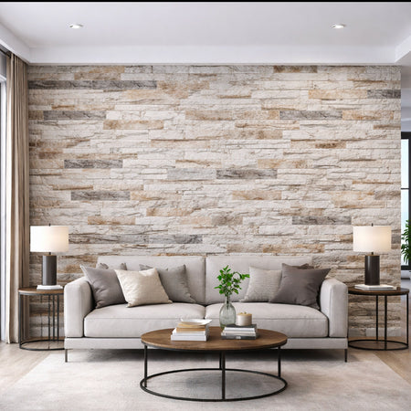 CAPPOTTO esterno - interno isolante in STYROFOAM 3D sp.2cm (120x30cm) con sabbiatura e malta Pietra sbiancata