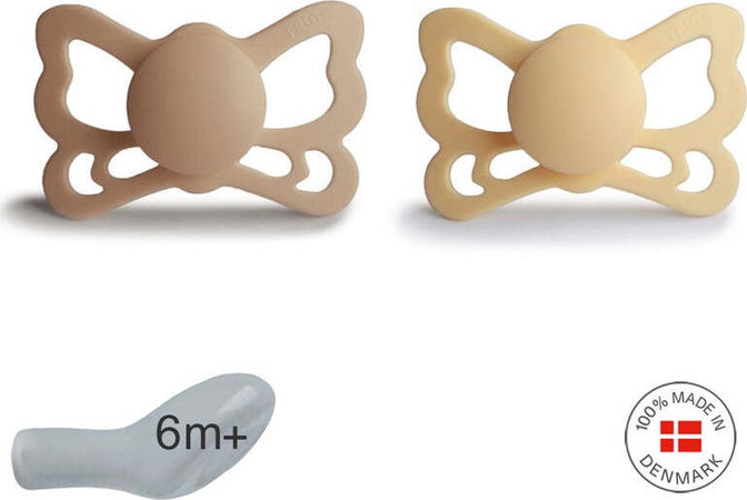Succhietto-Frigg-Anatomico-Silicone-2-in-1-Butterfly-6+-mesi---Vari-Colori