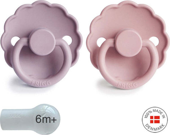 Succhietto-Frigg-B-Silicone-2-in-1-Daisy-Baby-Pink-e-S.-Lilac-Varie-Misure