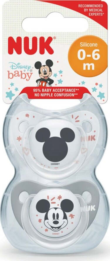 Succhietto-Nuk-TL-Disney-Mickey-Silicone-2-Pz-Grey