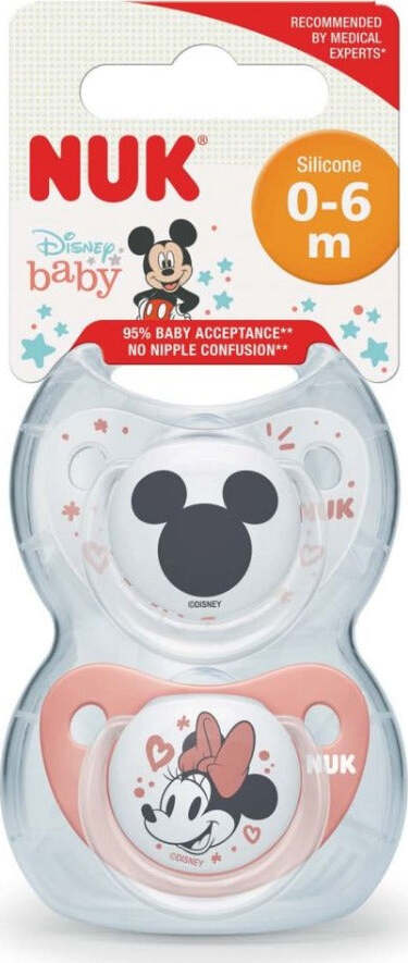 Succhietto-Nuk-TL-Disney-Minnie-Silicone-2-Pz-Red