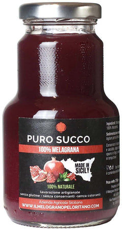 Succo di Melograno Siciliano Wonderful Spremuto a Freddo 100% Puro 210ml Il Melograno Peloritano