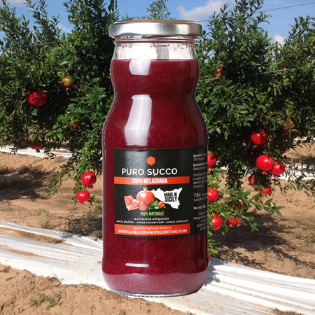 Succo di melograno Wonderful 100% Puro spremuta di melograno Siciliano Artigianale 12x 350ml Il Melograno Peloritano