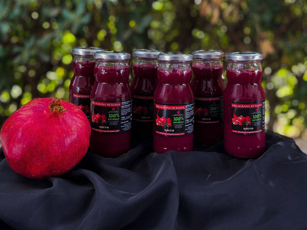 Succo di melograno Wonderful 100% Siciliano 6x 350 ml Prodotto Artigianalmente Il Melograno Peloritano