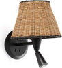 SUMBA Lampada da parete nera/ratan con lettore Illuminazione/Illuminazione per interni/Illuminazioni per pareti/Applique Led Mall Home - Napoli, Commerciovirtuoso.it