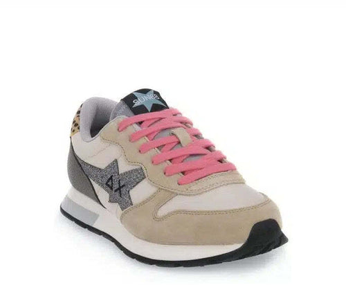 SUN68 Running bambina GIRL'S STARGIRL GLITTER LOGO Z43410T Bianco panna