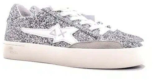 SUN68 Sneaker Donna Katy Glitter Argento