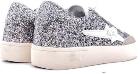 SUN68 Sneaker Donna Katy Glitter Argento
