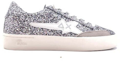 SUN68 Sneaker Donna Katy Glitter Argento